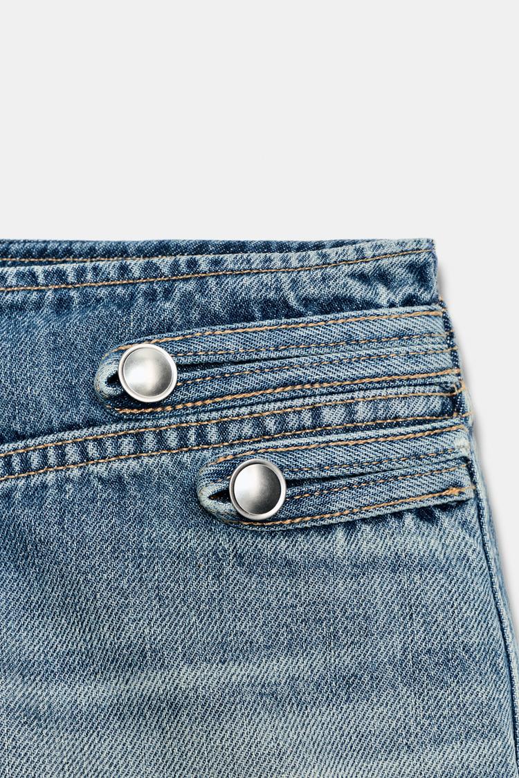 A NAPOLEON Waist Mini Denim Shorts
