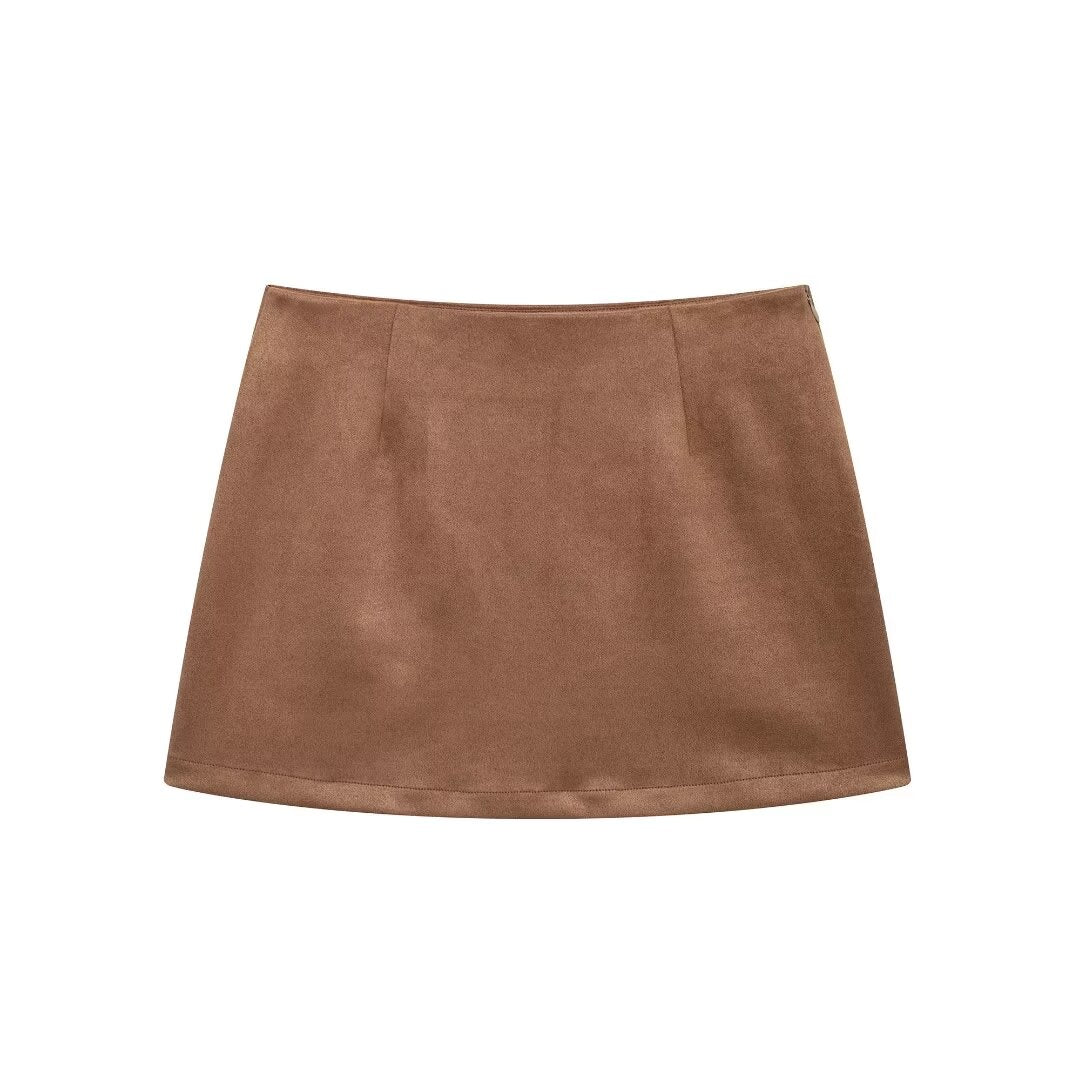 JOSEFF Suede Leather Skirt