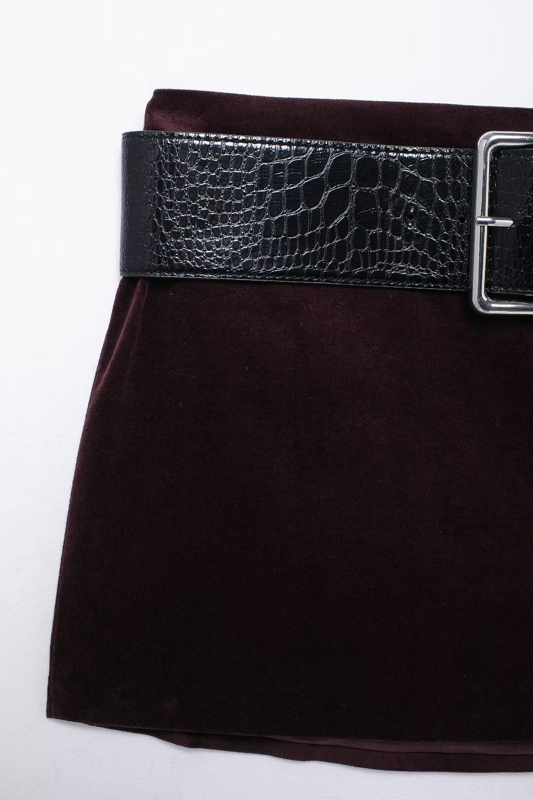 BELTED VELVET Skirt