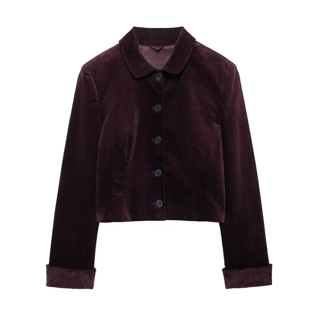BELTED VELVET Jacket