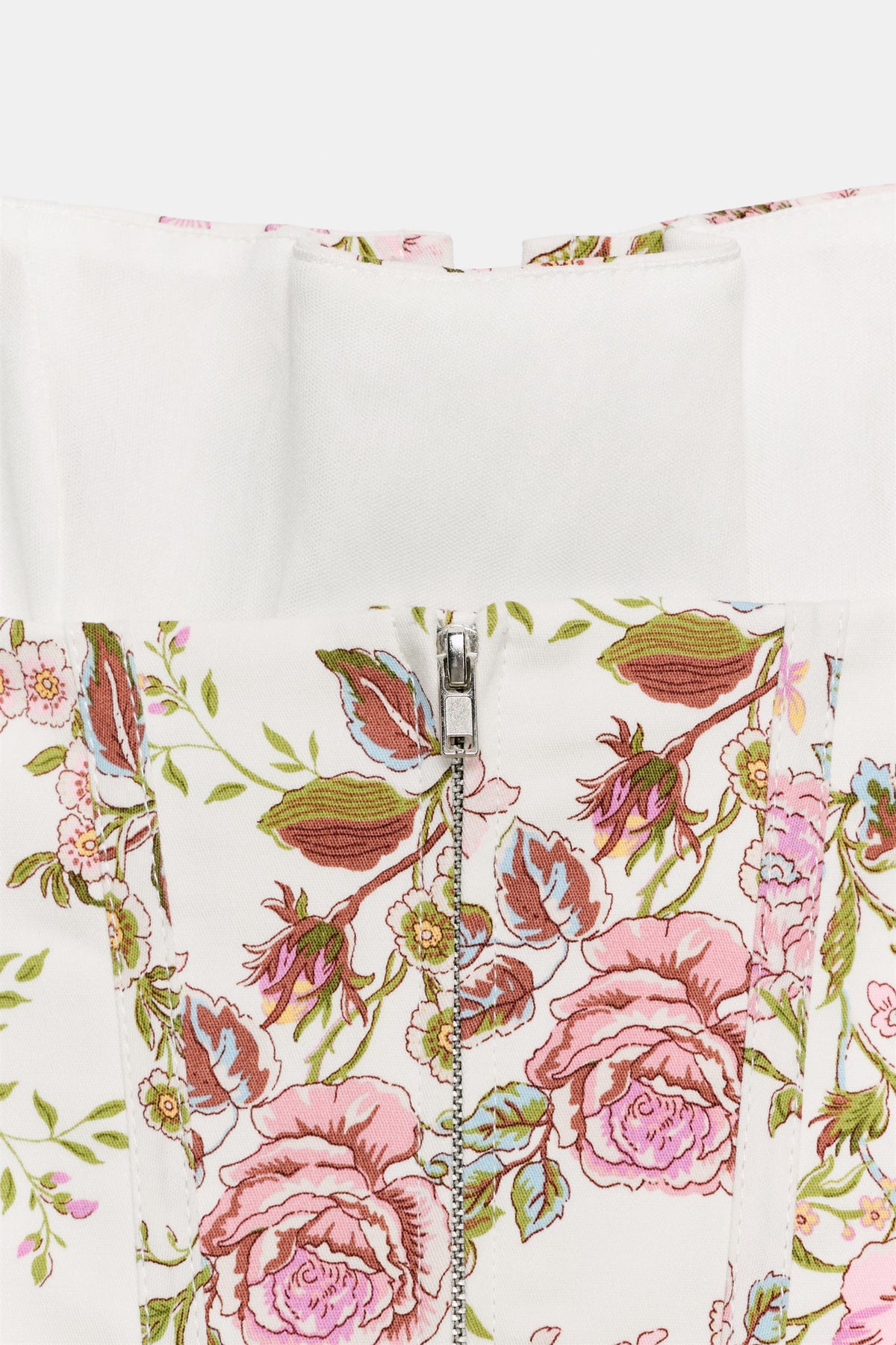 a ZOE FLORAL PRINT OFF-THE-SHOULDER DRESS