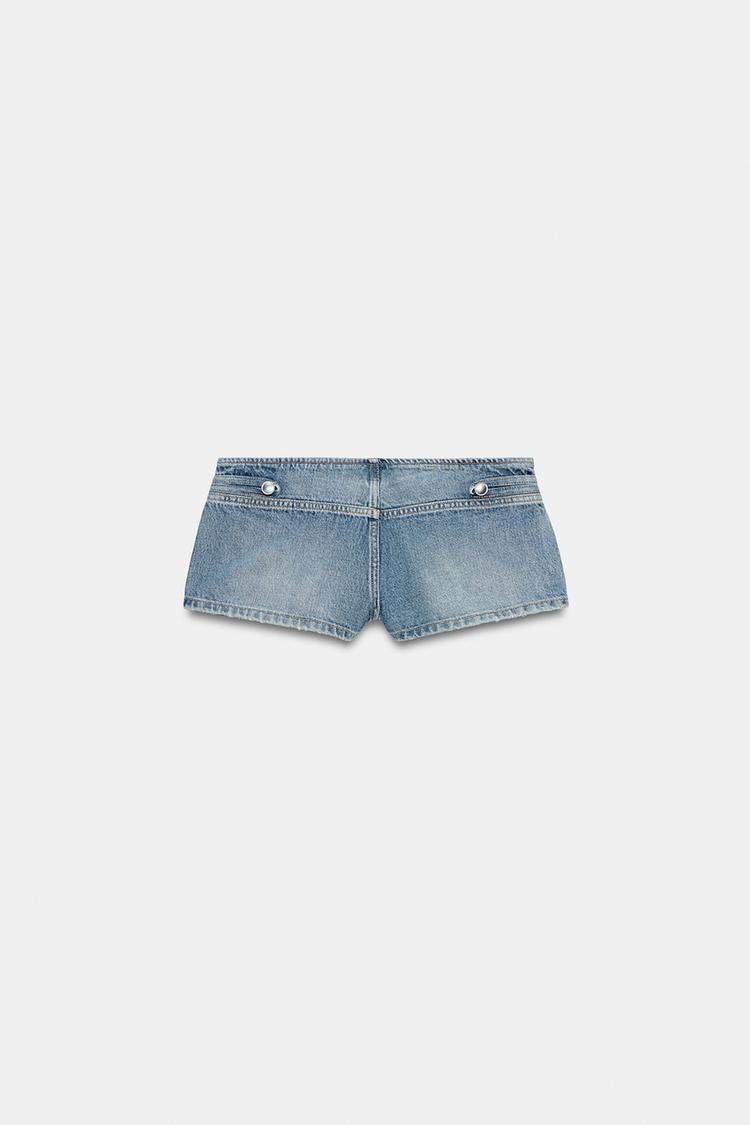 A NAPOLEON  Waist Mini Denim Shorts