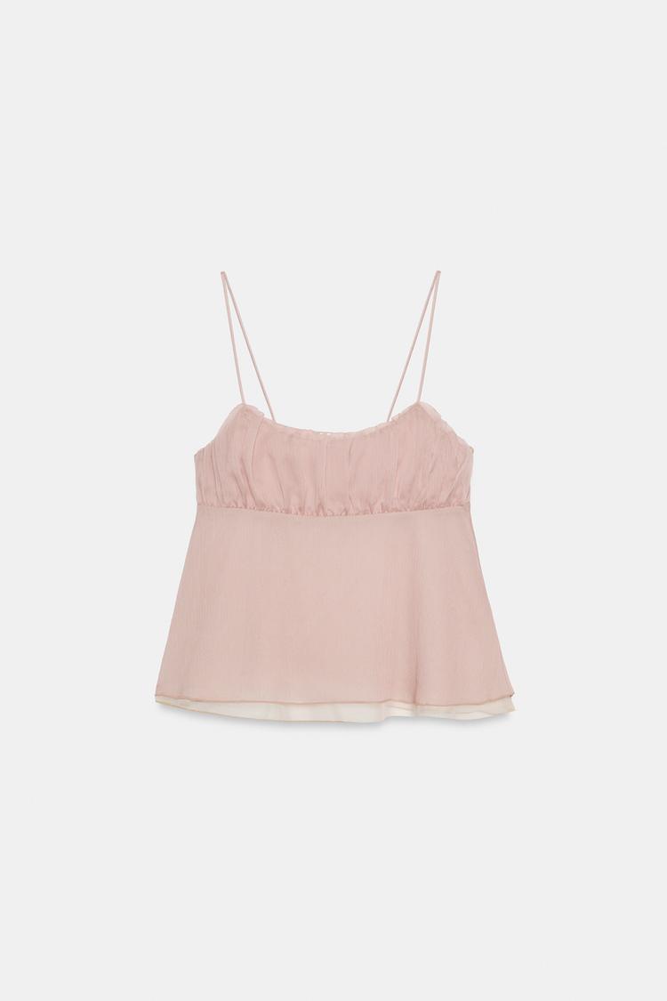 a CARMIN Ruched Camisole Top