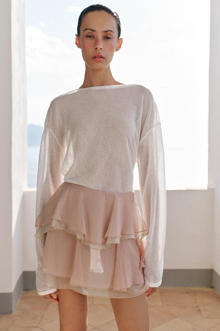 a CARMIN Ruffled mini skirt