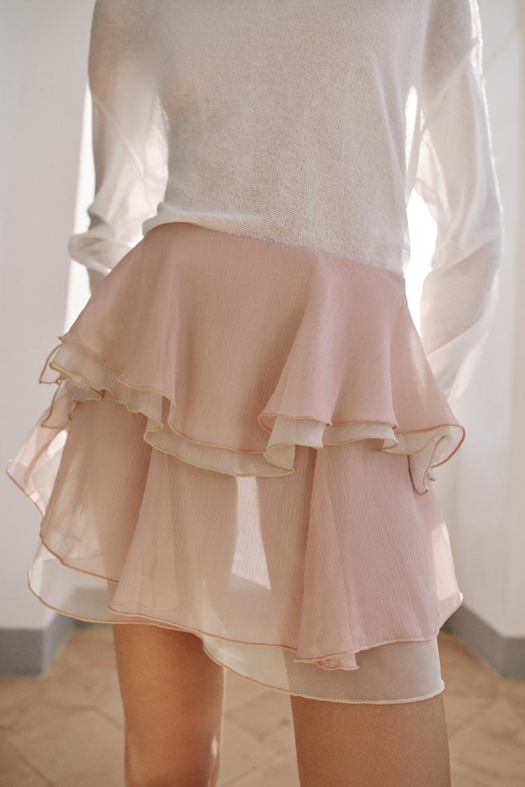a CARMIN Ruffled mini skirt