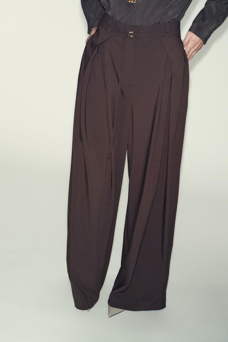 ALESYA Wide Leg Belted Pants