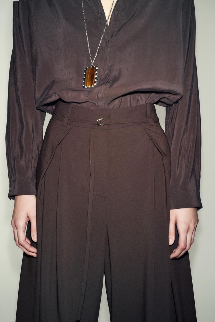 ALESYA Wide Leg Belted Pants