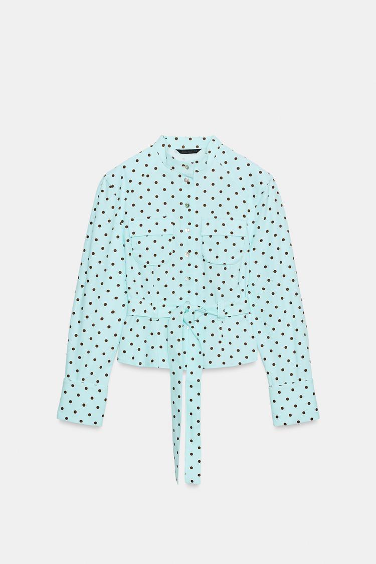 a JULIETTE POLKA DOT SHIRT JACKET