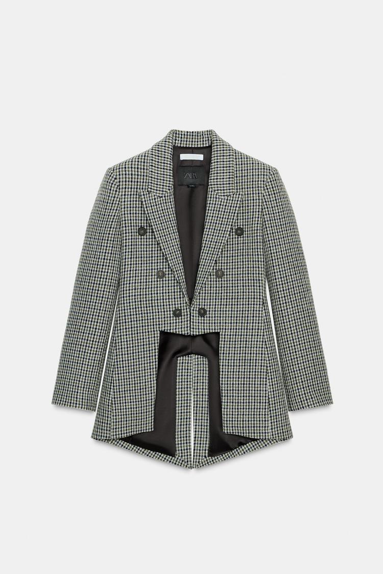 A LADY Asymetric Check Wool Blazer LIMITED EDITION