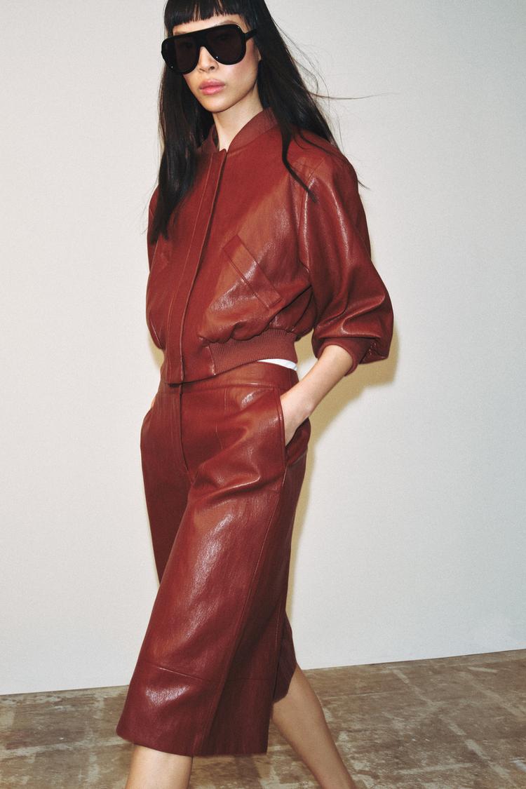 A MELBOURNE Faux Leather Long Shorts
