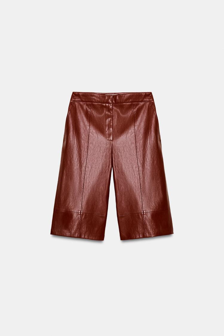 A MELBOURNE Faux Leather Long Shorts