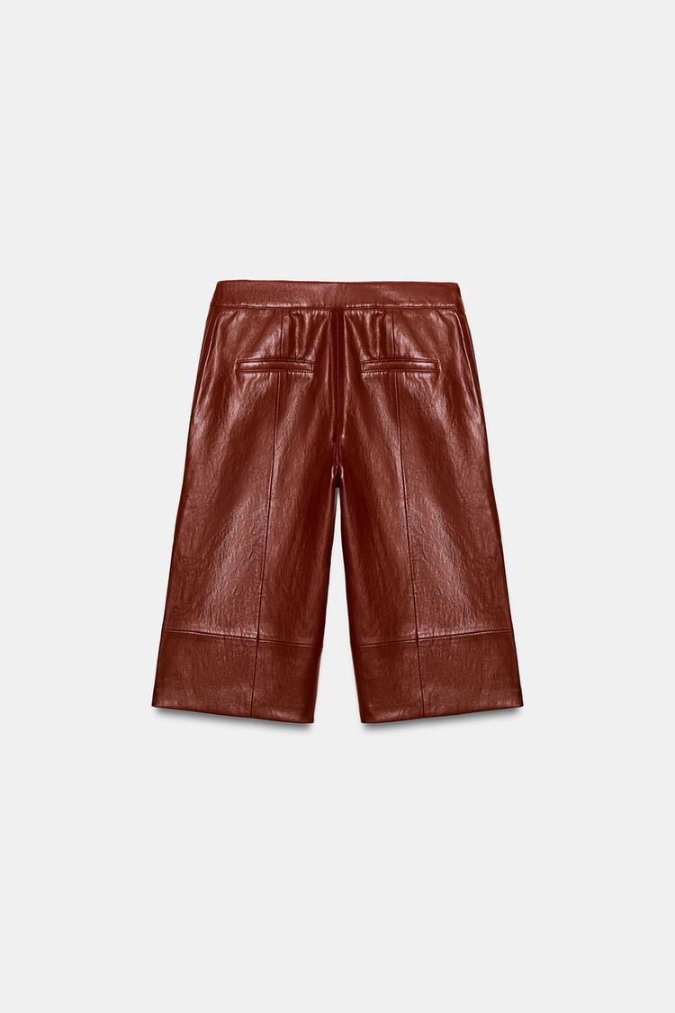A MELBOURNE Faux Leather Long Shorts