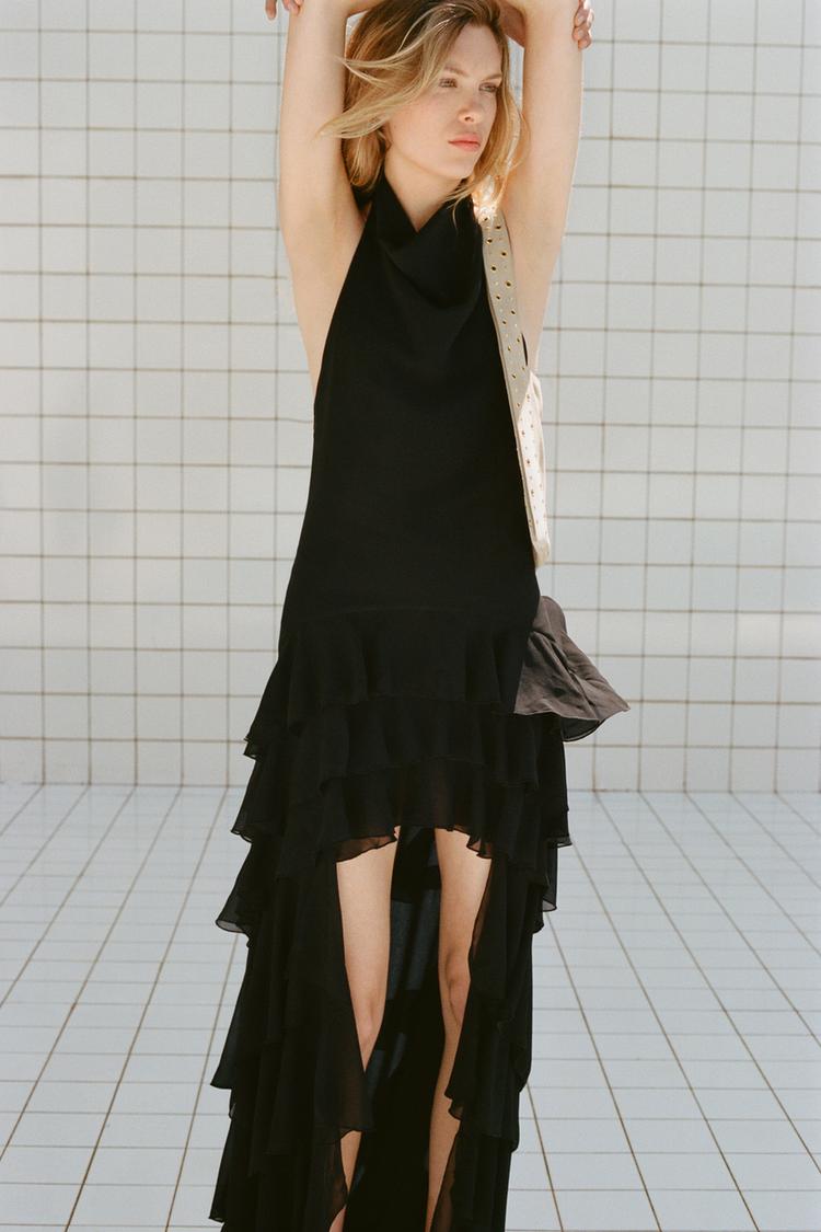 ARIA Ruffle Long Dress