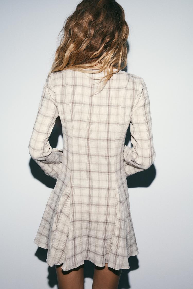A SASHA Short Plaid Dress