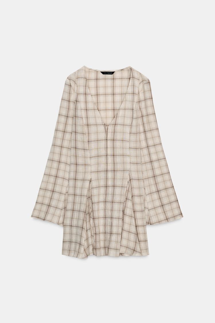 A SASHA Short Plaid Dress