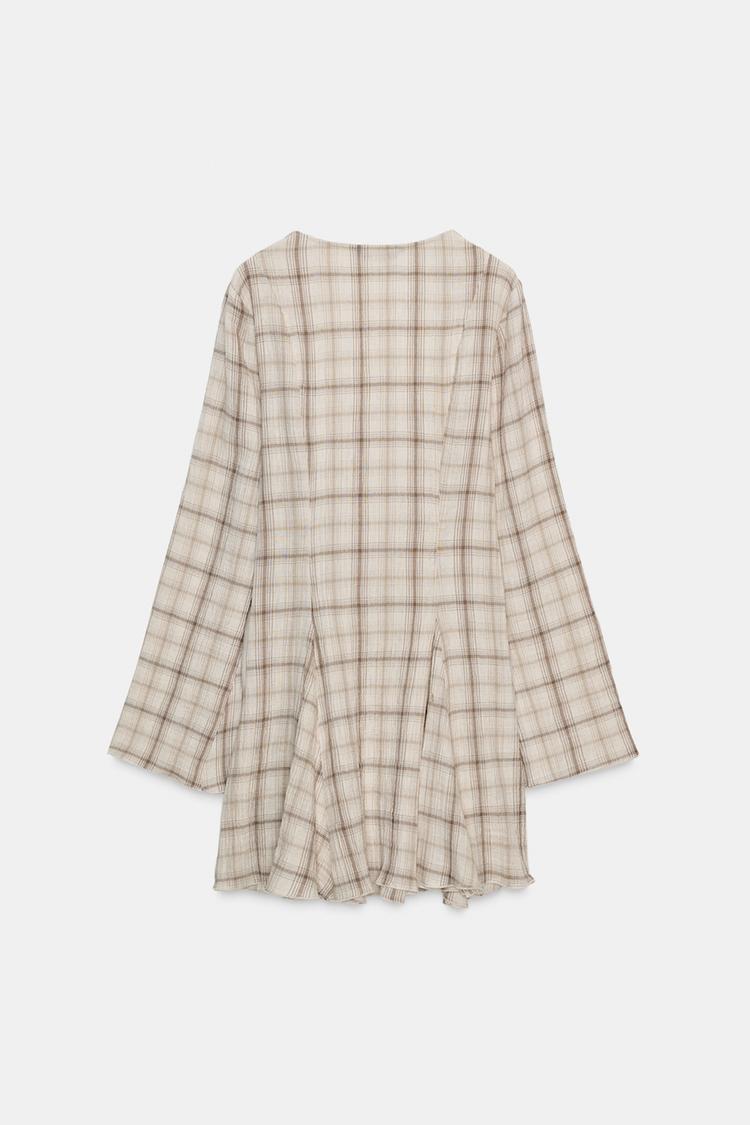 A SASHA Short Plaid Dress