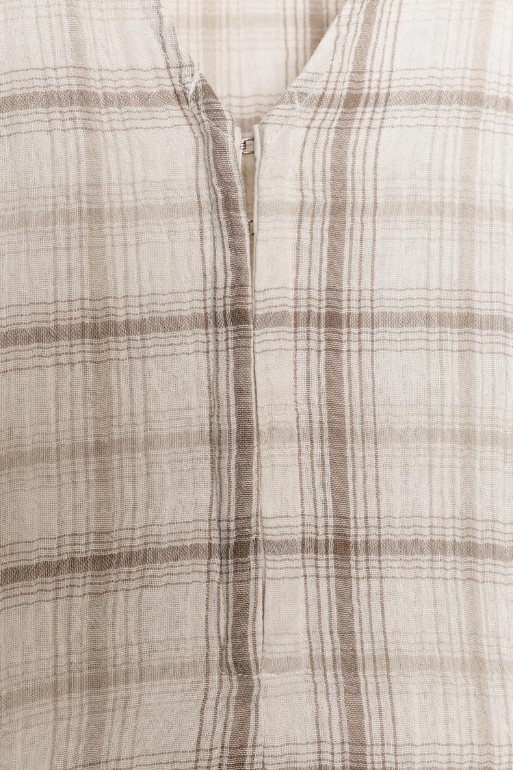A SASHA Short Plaid Dress