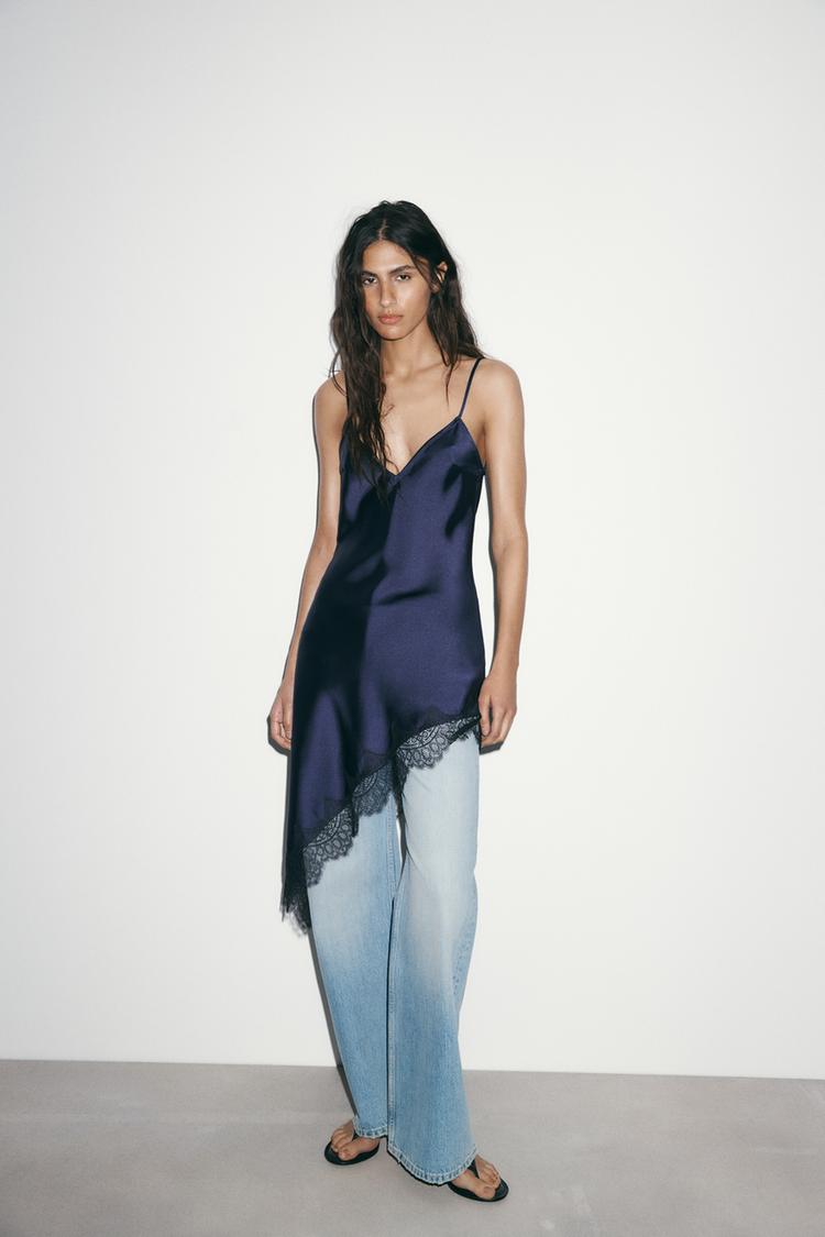 LUANA Satin Lace Dress