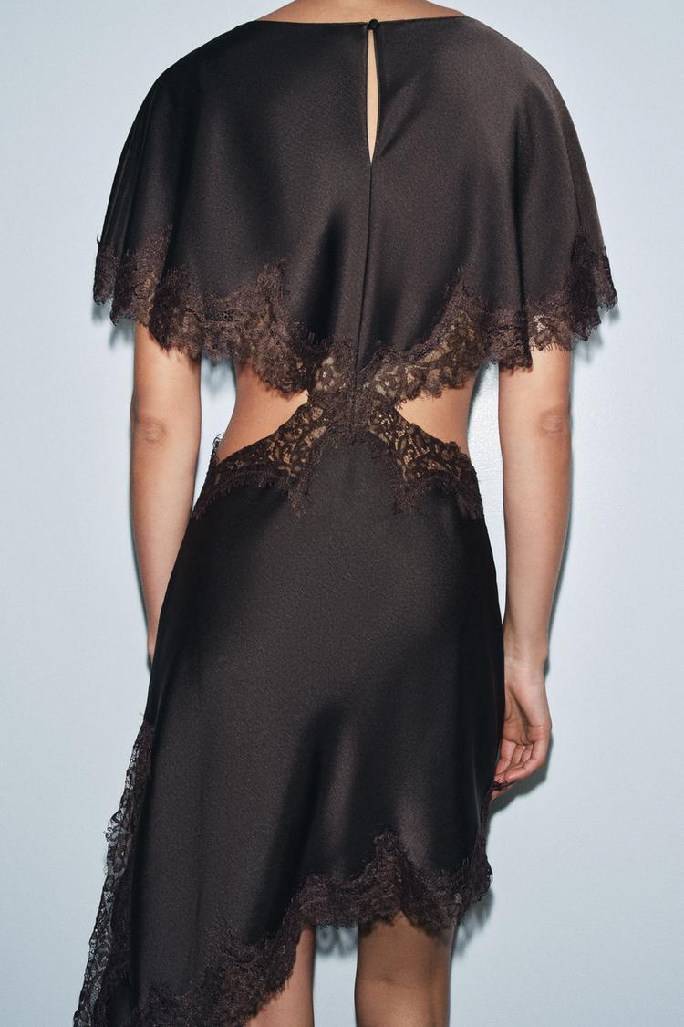 VITTORIA Satin Lace Dress