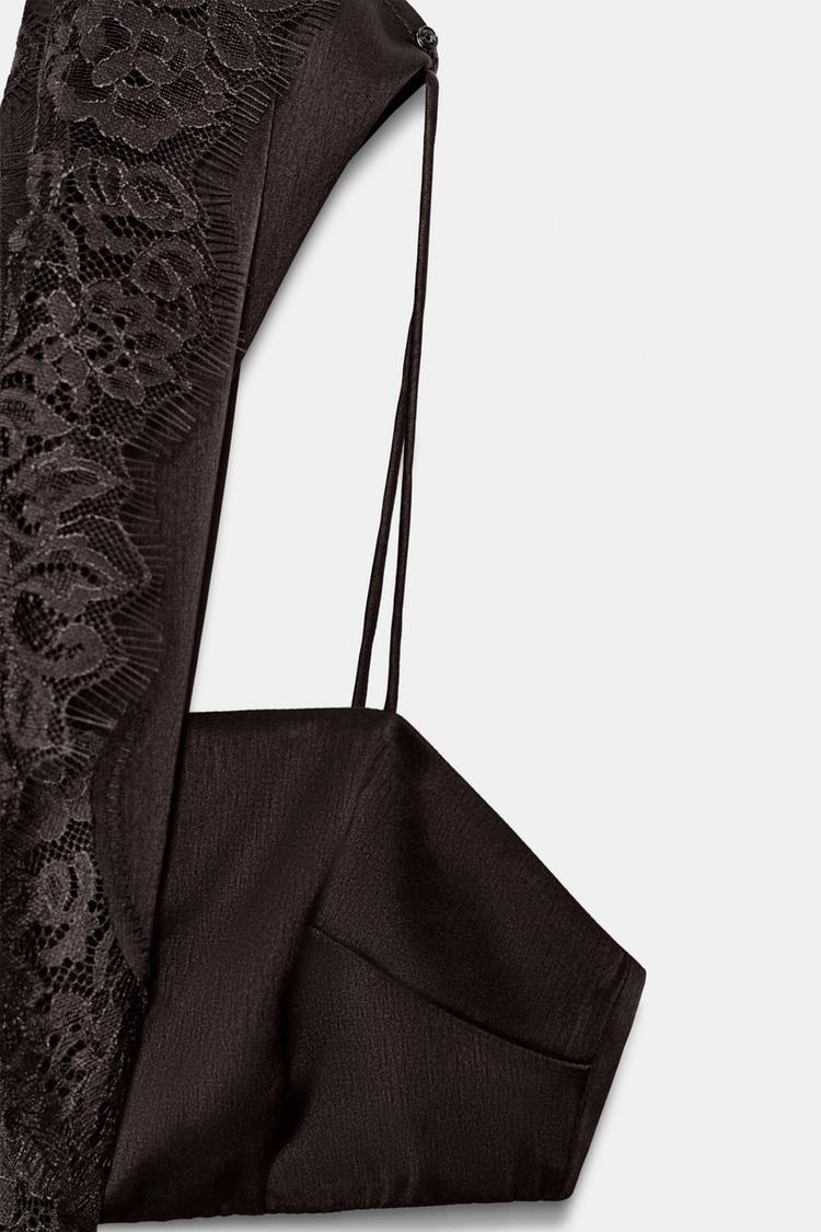 VITTORIA Satin Lace Dress