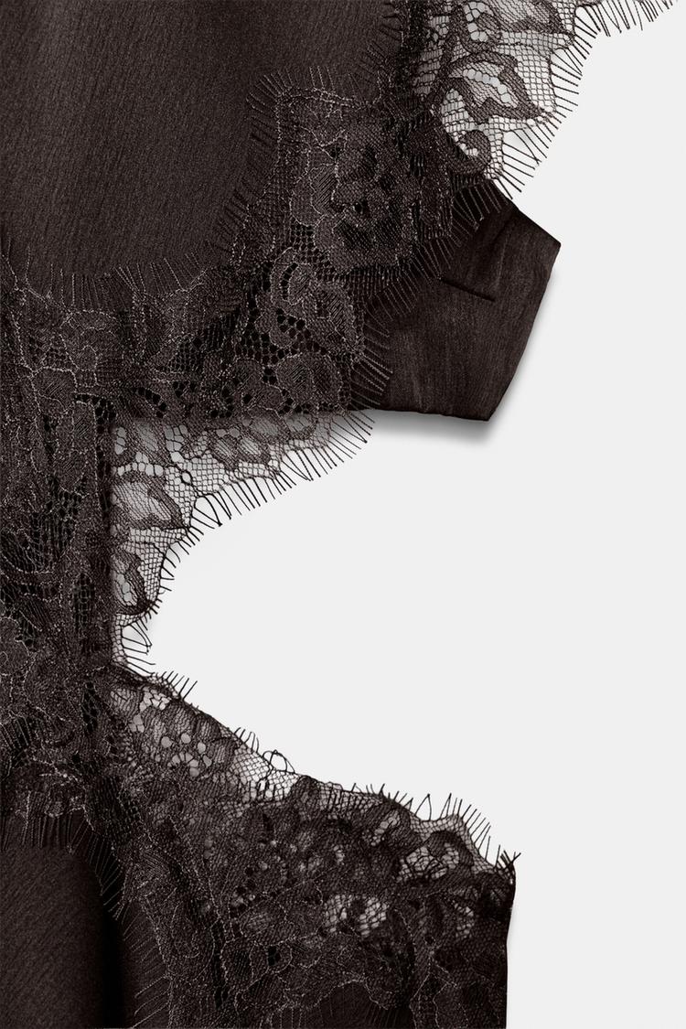 VITTORIA Satin Lace Dress