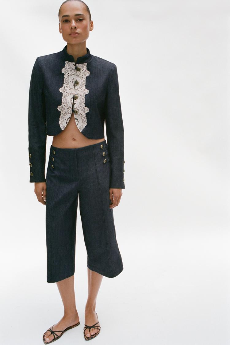 a COLETTE LONG BUTTON SHORTS