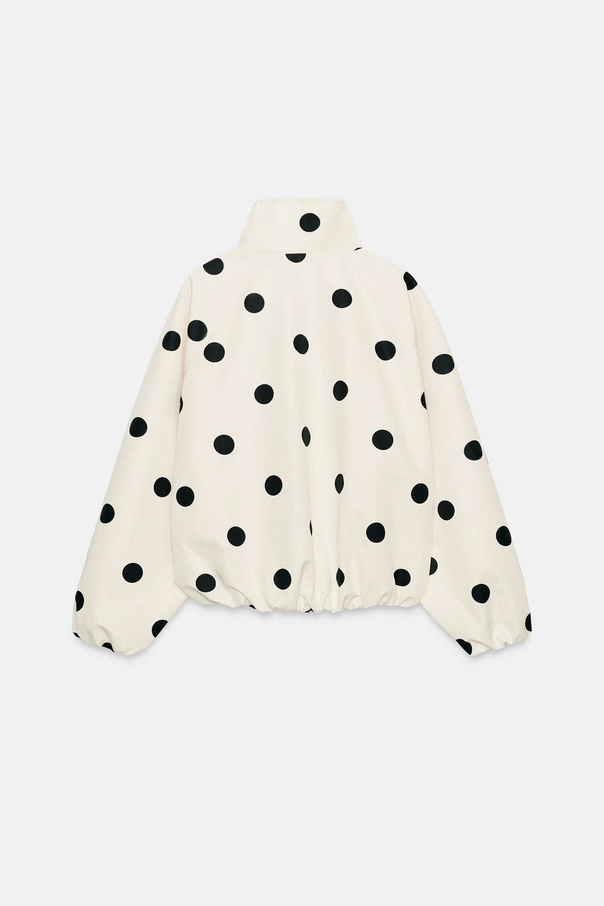 a ARIKA POLKA DOT BOMBER JACKET