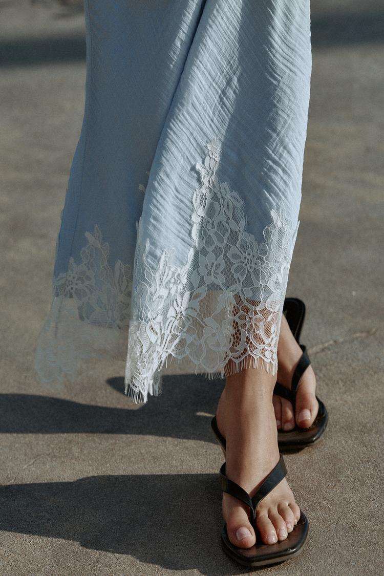 a SAINT Lace midi skirt