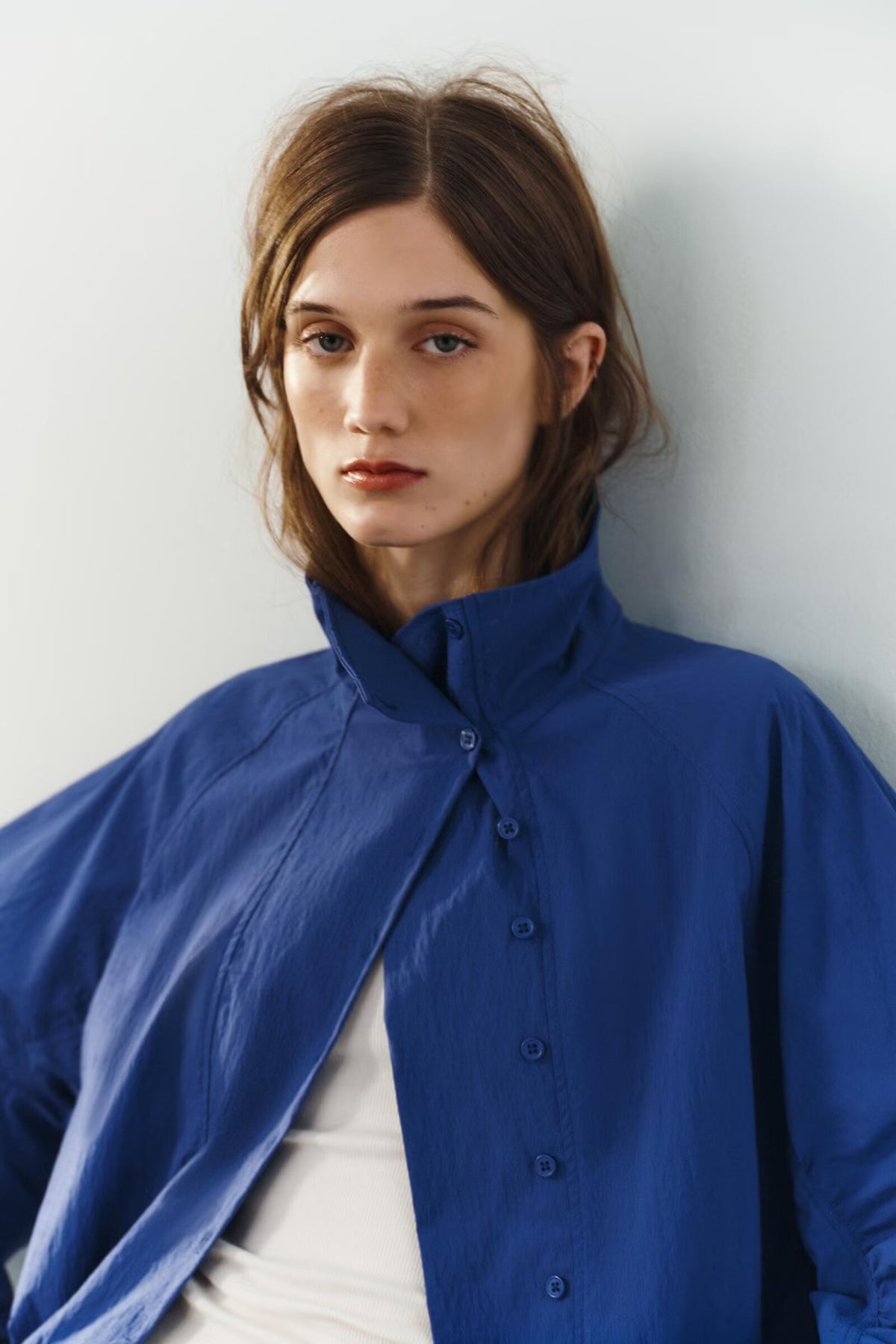 a BOMBER JACKET BLUISH