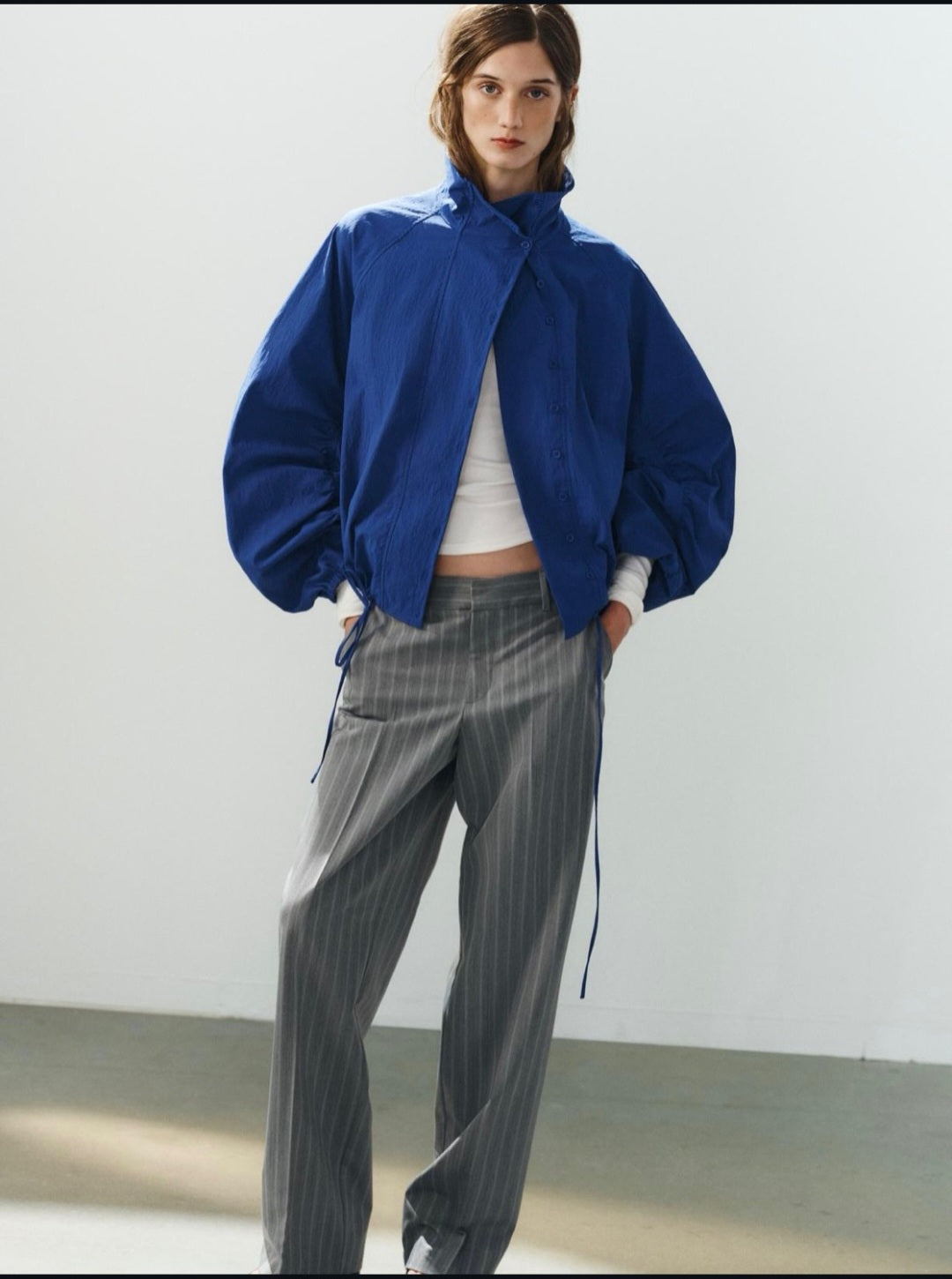 a BOMBER JACKET BLUISH