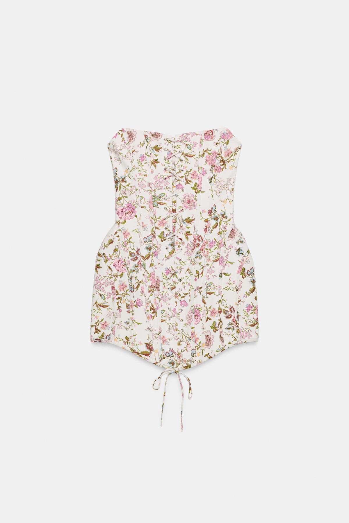 a ZOE FLORAL PRINT OFF-THE-SHOULDER DRESS